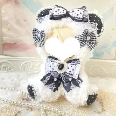 b214 ぬい服 12cm ちびぐるみ 着ぐるみ おすわり 白黒 王冠 猫セット おすわり ぬい服 ブラック ホワイト ちびぐるみ 着ぐるみ 猫 12cm
