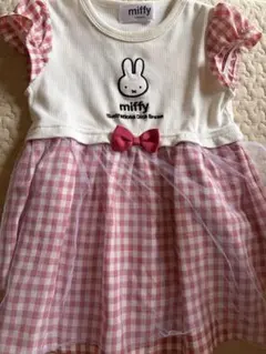 miffy チェック柄 ワンピース 90サイズのサムネイル