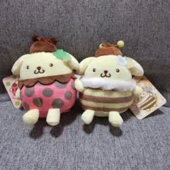 サンリオ ポムポムプリン ミニマスコット みつばち＆てんとう虫 2個セット
