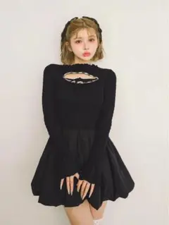 Andmary Cereza lace mini dress black - メルカリ