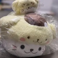 しろたん×ポムポムプリン 抱き枕　ぬいぐるみ きぐるみ マフィン おひるね しろたん×ポムポムプリン 抱き枕 ぬいぐるみ きぐるみ マフィン おひる