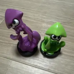 スプラトゥーン amiibo イカ ネオンパープル ネオングリーン 2体セット