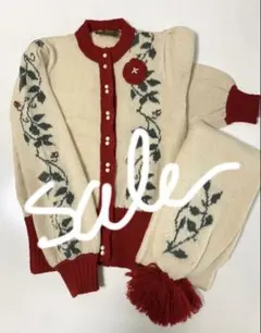 英国製ニットカーディガン マフラー付き