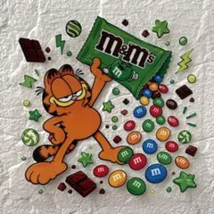 ハーフカプラ ガーフィールド M&M's ① グリーン 防水ステッカー