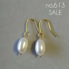 SALE•no.613✺天然淡水パール•フックピアス•サージカルステンレス