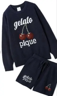 新品　gelato pique ジェラピケ　チェリー　ルームウェア 上下のサムネイル