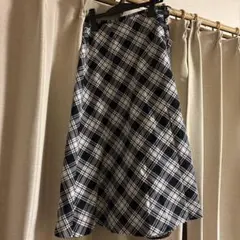 チェック柄フレアロングスカート(インゲボルグ)