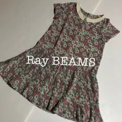 レイビームスミニワンピース　プリーツ　花柄　ピンク緑Ray BEAMS A709のサムネイル