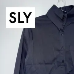 【SLY】シャツ　ブラック　黒　ブラウス　レディース　シャツワンピース