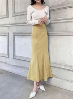 GRL 　ハイウエストマーメイドツイルスカートrut850　未使用タグ付き