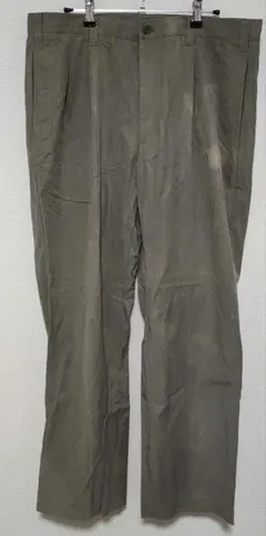 カーキ ワークパンツ サイドポケット付き