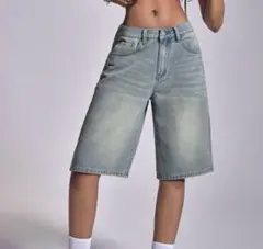 sheinデニムショートパンツ