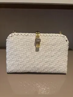 レトロ ヴィンテージ ランセル　LANCEL イタリア製　チェーンカゴバッグ