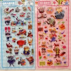 ぷっくりシール　ボンボンドロップシール　ズートピア　2枚セット　海外ライセンス品