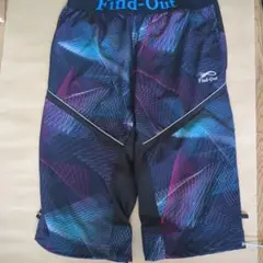 Find-Out グラフィックショートパンツ ネイビー