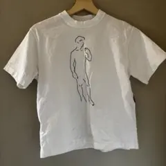 I AM I INFACTダビデ像 刺繍半袖Tシャツ ホワイトのサムネイル