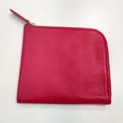 L字ファスナー財布 財布 牛本革 レッド ビジネスレザーファクトリー 赤