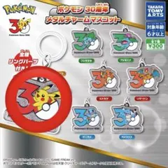 ポケモン30周年 メタルチャームマスコット めじるしアクセサリー　ピカチュウ