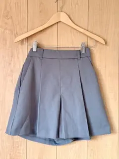 GU タックショートパンツ S グレー イージーケア