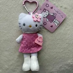 ハローキティ スタイルアップ マスコットキーホルダー ピンクキルト