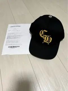 【JPタグ】クロムハーツ ベースボールキャップ CH ブラック　登坂広臣　着用 関税負担なし☆Chrome Hearts CH キャップ☆登坂広臣さん着用
