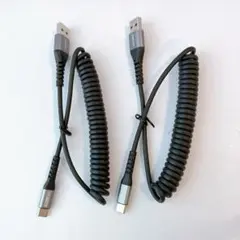 SUNGUY USB C ケーブル 0.4Mから1Mまで伸びる 最大3A急速充電