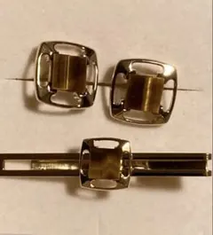 イギリスヴィンテージ　STRATTON タイガーアイ　ネクタイピン　カフス