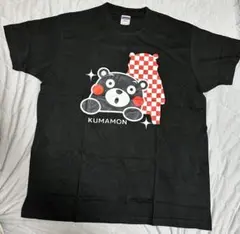 【新品・未使用】くまモン 格子デザイン Tシャツ（Lサイズ・ブラック）