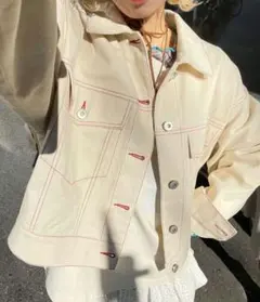 【Ciaopanic】H.S配色ステッチフリンジジャケット