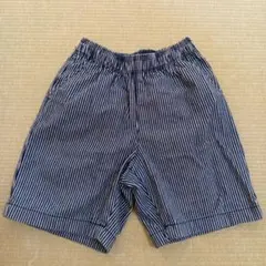 GU ショートパンツ　シェフショーツ　ストライプ　130 コットン　厚手