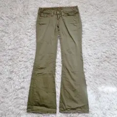 【希少】true religion joey フレア　チノパン　カーキ　USA製