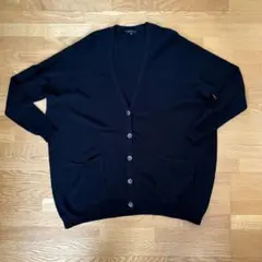 theory セオリー Vネック カーディガン 黒 S 美品 スリット入のサムネイル