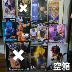 ドラゴンボールフィギュア 空箱 魔人ブウ フリーザ 孫悟空 一番くじ