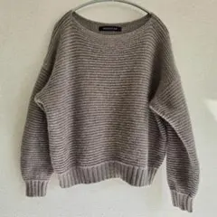 mizuiro ind ボートネックニットセーター