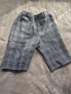 グレー系チェック 半ズボン 110cm