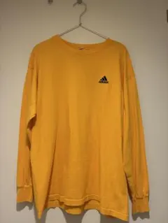 90s アメリカ製 adidas ロンT イエロー ヴィンテージ アディダス