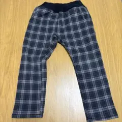 オフィシャルチーム　120 裏起毛チェックパンツ
