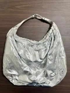 ZARA シルバーショルダーバッグ ハンドバッグ 大容量