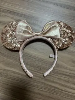 ディズニー　ミニー　カチューシャ　スパンコール　ピンク