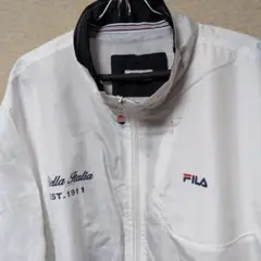 FILA フィラ　ホワイト ナイロンジャケットシャカシャカ未使用5L