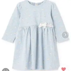 プティマイン　花柄ワンピース100 リボン