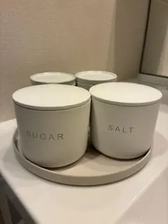 調味料入れ SUGAR＆SALT その他 計4個＋トレーのサムネイル