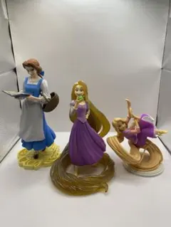 ディズニー　一番くじ プライズ ラプンツェル　ベル フィギュア 3点 まとめ売り