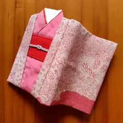 【数量限定】ブックカバー　打ち掛け　秋空×ピンク　文庫本サイズ