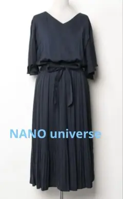 NANO universe ヴィンテージサテン ワンピース　ゆったりM