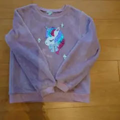 any FAM ユニコーン刺繍 ボアトップス 130