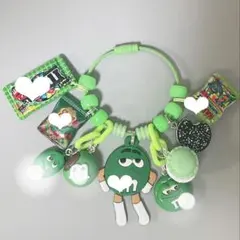 じゃらじゃらキーホルダー　グリーン系