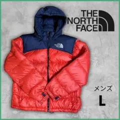 ノースフェイス ヌプシ ダウンジャケット 700フィル 赤紺 メンズ L