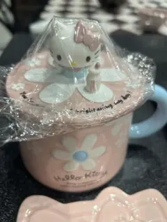 ハローキティ セラミックカップ コースター付き　+シリコン蓋