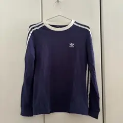 adidas 3本ライン　ネイビーロンT